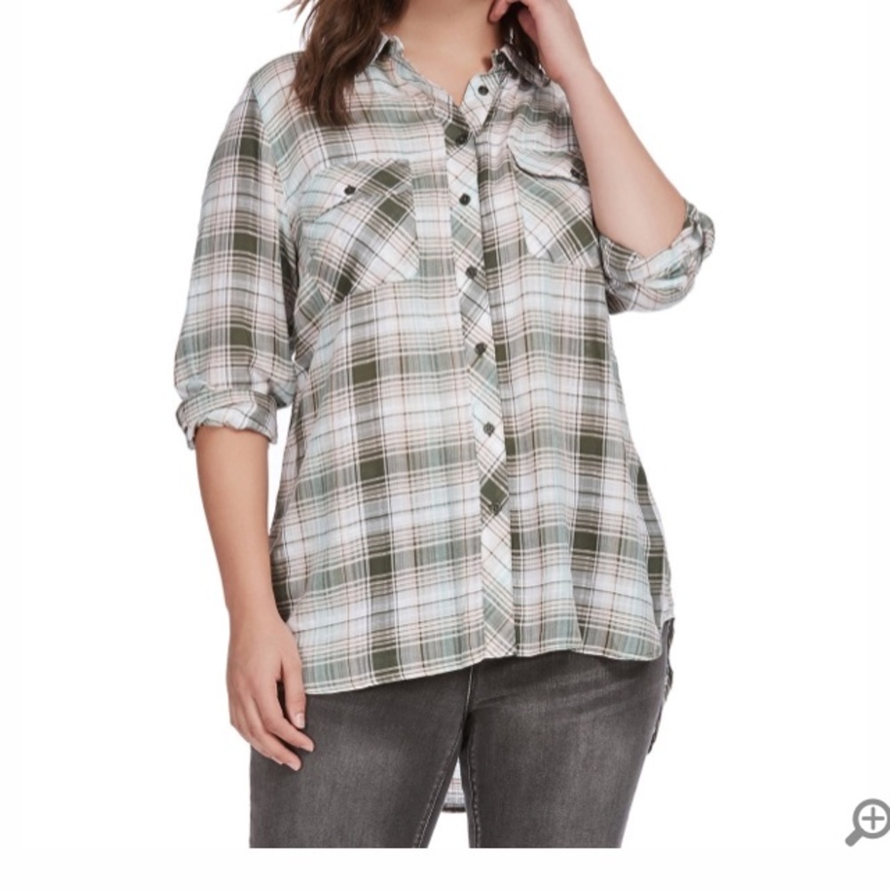 Love & Legend 14 Plaid Button down